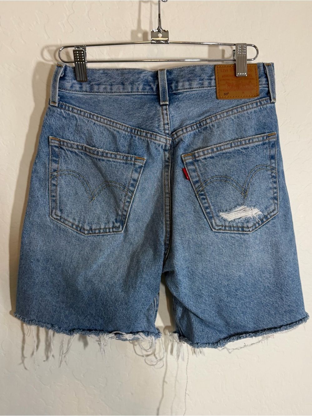 Levi’s 501 ’90s High Rise Distressed Denim Shorts 26